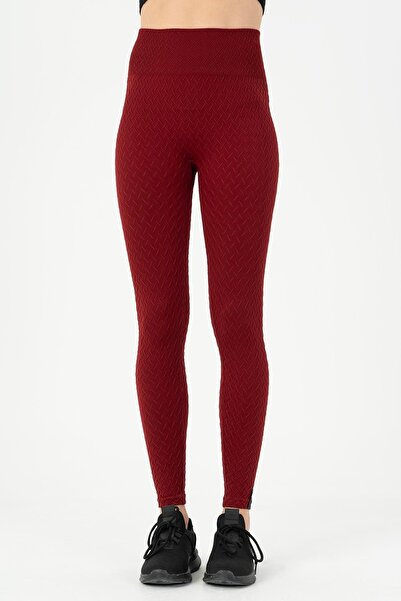 MARATON درزة مخفية كولون - سروال ضيق نسائي باللون العنابي