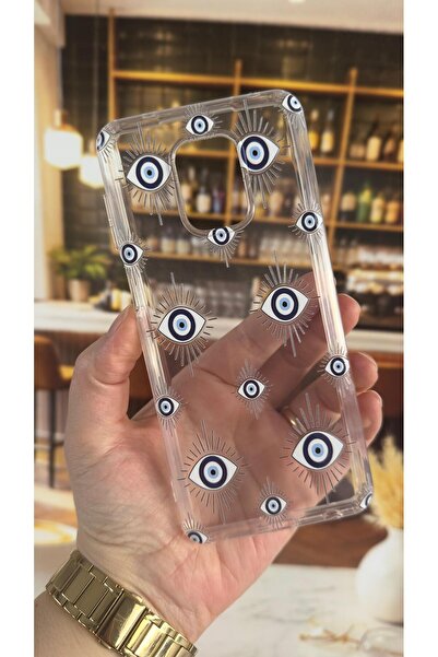 Vip Case Redmi Note 9 Pro Compatible Evieye Patterned Transparent Shock-Absor...