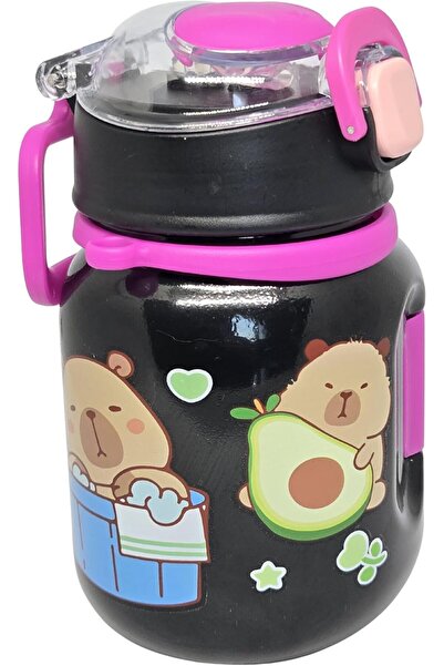 MINII MODZ Bunny Kids Water Bottle with Straw 500ml BPA-Free Plastic, School ...