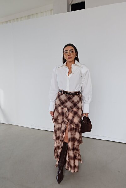 Özge Özgenç BELİ KEMERLİ KAT KAT EKOSELİ ETEK