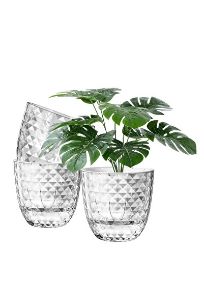 Bukela أصيص زهور أوتوماتيكي ماص للماء - حجم كبير [قطر 16 سم] * 3