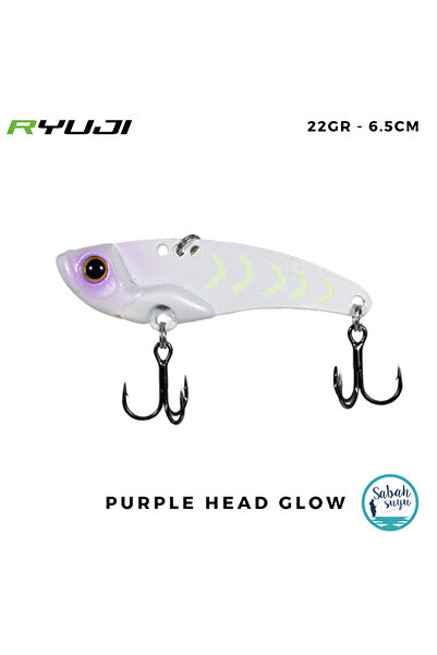 RYUJI Mirror VIB Vibrasyon Jig 6.5cm 22gr Purple Head Glow