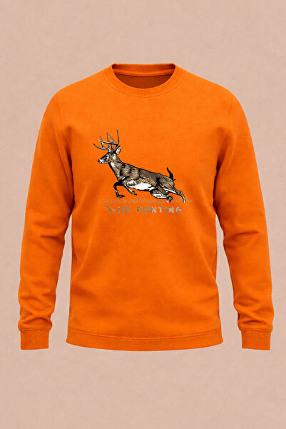 WİDİ Hunting Hunting Geyik Avı cu imprimeu Avcı Regular Fit 3 iplik Kışlık Sw...