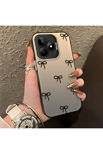 PATTERNOVA Realme C53 Uyumlu Kırılmaz Silikon Sevimli Kalp Desenli Baskılı Ka...