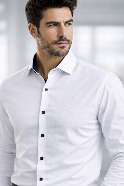 COLVIS MAN Slim Fit Oxford Kare Düğmeli Hediye Kutulu Erkek Gömlek