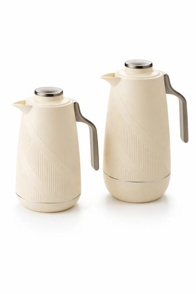 Urbanza 2-Piece Modern Insulated Serving Flask Set with Textured Design and E...