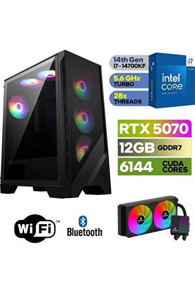 MSI Şafak-Gaming|RTX 5070 12GB |İ7 14700KF|32 DDR5 RAM |1 TB M.2 SSD 5000 400...