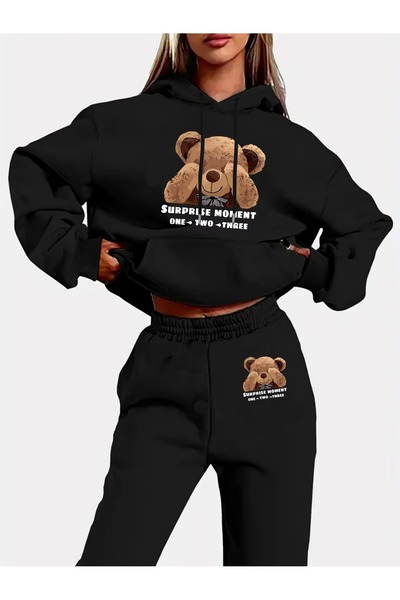 ship master Unisex Hooded Tracksuit Set 100% Cotton Alphabet Printed Hoodie a...