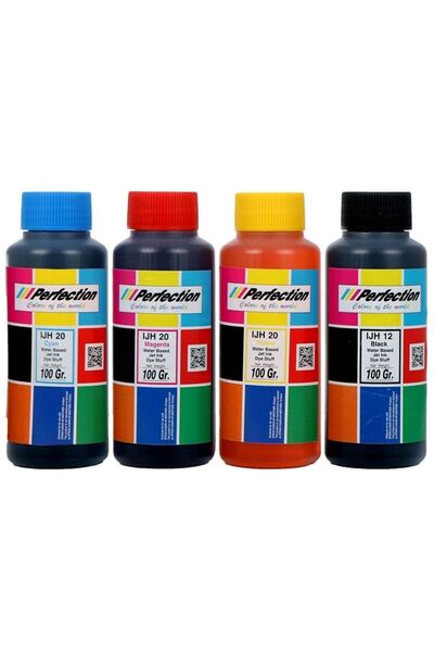 Perfection HP Uyumlu HP Smart Tank 580 530 520 585 4 Renk Mürekkep Dolum Seti...