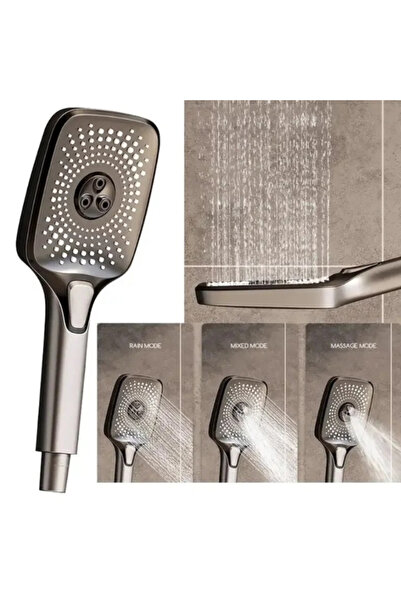 OEM Set de dus cu para dreptunghiulara, afisaj digital, montare perete, 4 functii de curgere a apei, dus