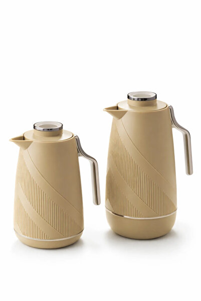 Urbanza 2-Piece Modern Insulated Serving Flask Set with Textured Design and E...