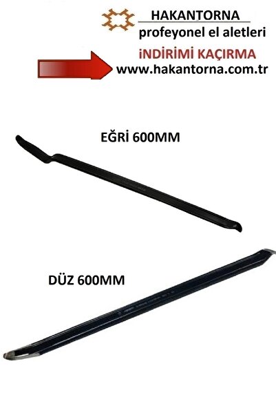 HakanTorna ht- Rico 2 ADET Eğri Ve Düz 600mm Levye Lastik Sökme Levyesi Tamir...