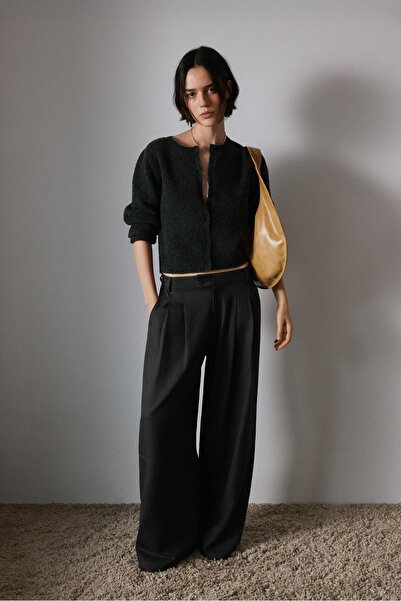 Pull & Bear Geniş paça pensli pantolon