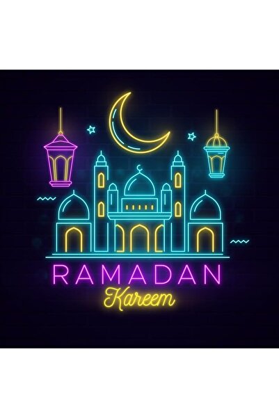 Slasa Ramadan Kareem LED Neon Sign 100x100 cm Acrylic Party & Home Decor