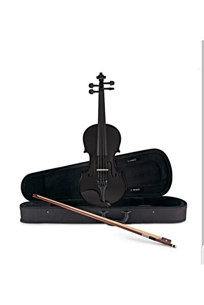 OEM Vioara 4/4 si 3/4 din lemn model clasic incepatori rosu alb negru - Negru...