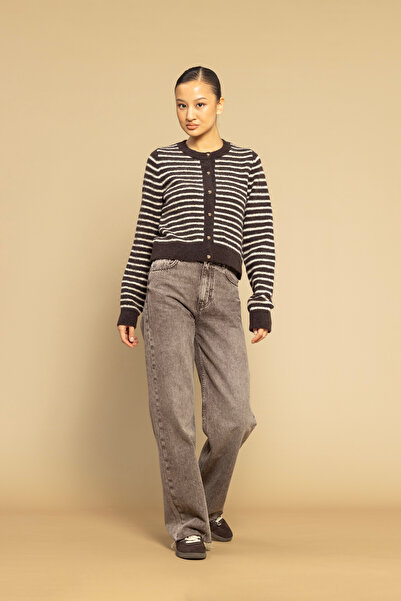 Nisan STRIPED KNIT CARDIGAN