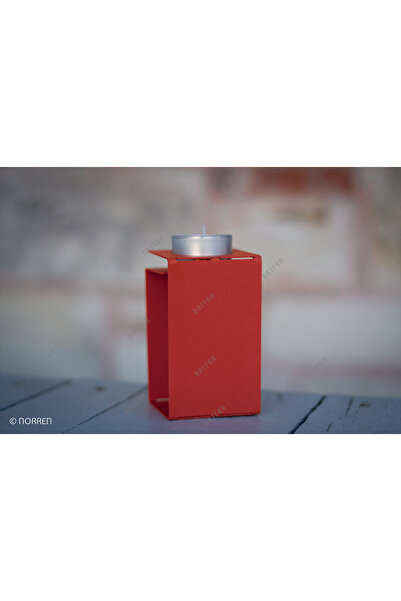 NORREN Origami Tasarım Dekoratif Tealight Mumluk | Çelik, Toz Boya Kaplama | ...