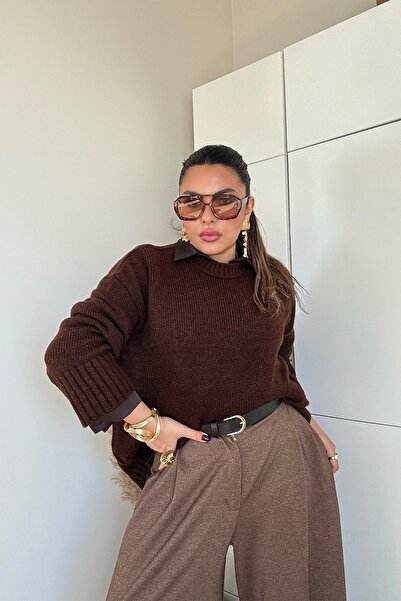 Sohotique By P Basic Yumoş Sweater Bitter Brown