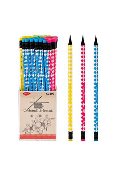 daço Black pencil with knitted eraser DACO
