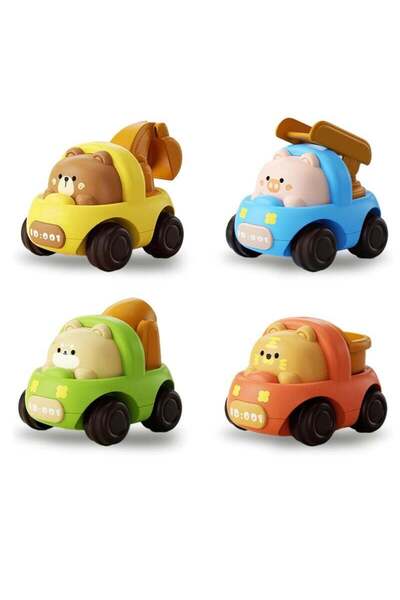 Arabest Baby Car Toys, 4 PCS Push and Go Friction Inertial Toy Cars,for Toddl...