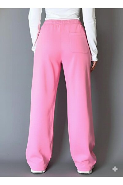 CAST COLLECTİON بنطلون رياضي واسع الساق من فاين فوتر باللون الوردي للنساء