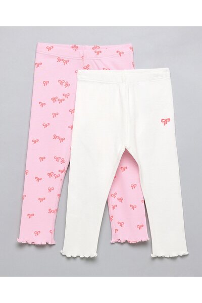 R&B طقم ليجنز مطبوع للبنات مكون من قطعتين