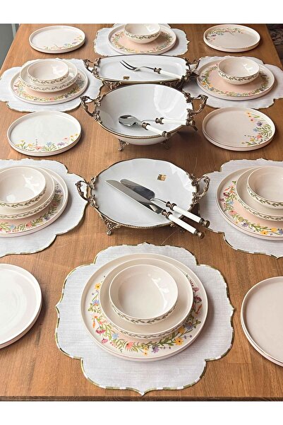 ROSSEV Yemek Takımı Modern Spring 38 Parça 6 Kişilik