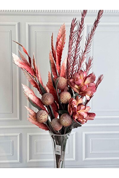 ROSSEV Turuncu 5 Dal Yapay Çiçek