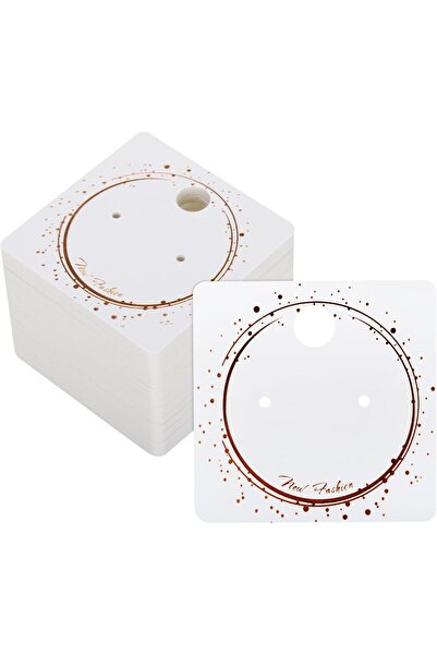 naturevo 100 Adet Baskılı Küpe Sergileme Ve Paketleme Kartı 5*5 cm