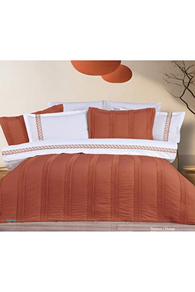 Bella Home 9 Piece Flora Dowry Set – Stylish and Convenient – Orange with Ori...