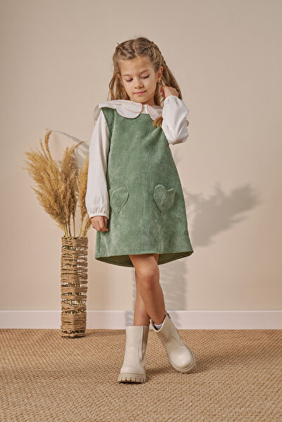 Minipodyum Rochie pentru fete cu detaliu guler tip cămașă, pentru sărbători