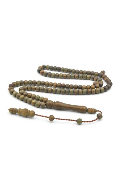 Murty99 سبحة خشب الورد الأخضر اللامع 99 حبة بقطر 5 مم