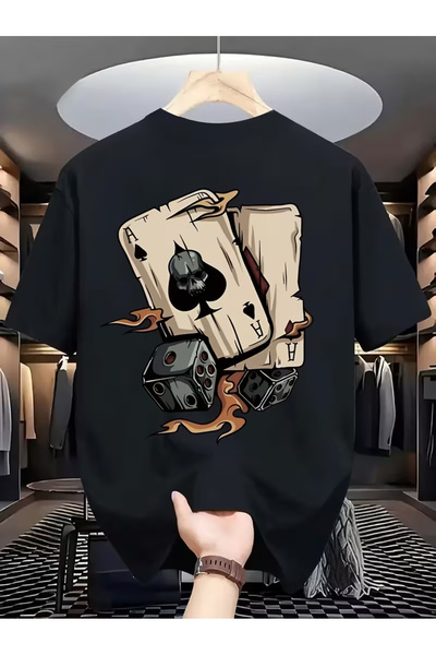 COMANCHERO Tricou oversize pentru bărbați, cu imprimeu pe față și pe spate, c...