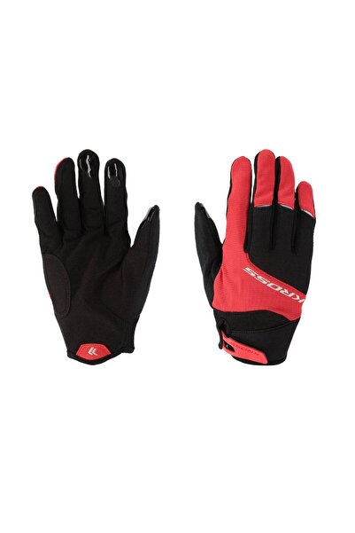 Kross S.A. Mănuși fără degete KROSS Rocker, roșii/negre, mărimea S