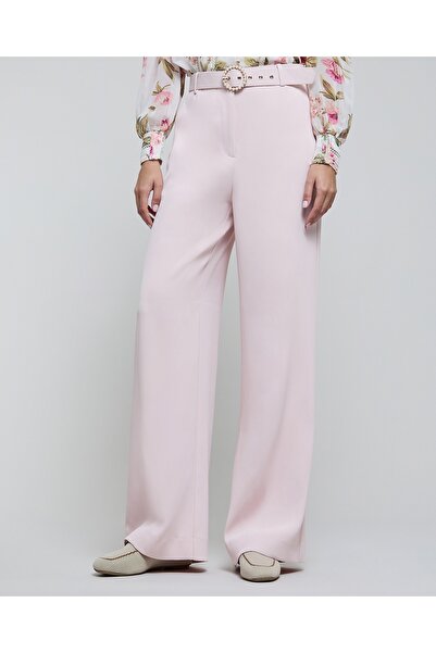 R&B بنطال أرجل واسعة موحد مع إغلاق بأزرار