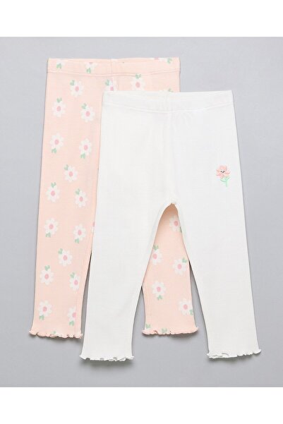 R&B طقم ليجنز مطبوع للبنات مكون من قطعتين