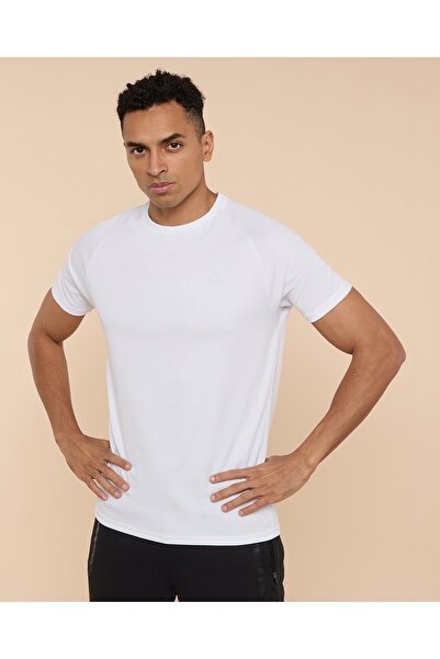 R&B Logo Detail Active T-Shirt with Crew Neck and Short Sleeves