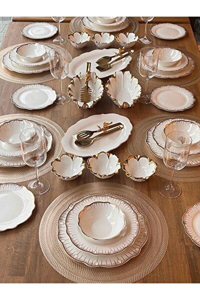 ROSSEV Yemek Takımı Bloom 49 Parça 6 Kişilik