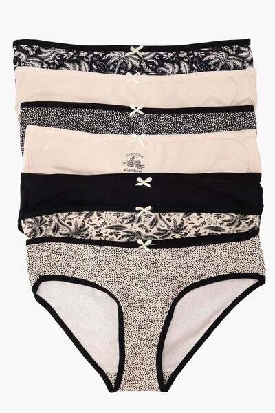 CARINA عبوة من ٧ سراويل داخلية بيكيني ملونة