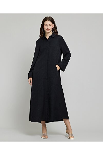 R&B قميص تونيك سادة بأكمام طويلة