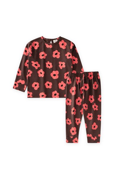 Cigit Pajama Set 2-9 Years Old Brown