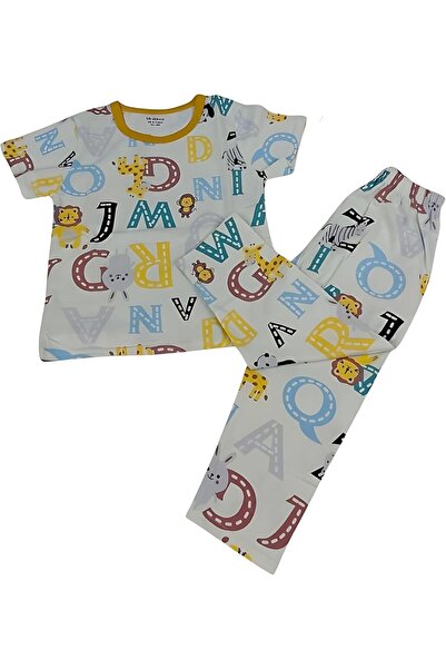 MINII MODZ ABC Monkey Print Shirt and Pant Set for Boys