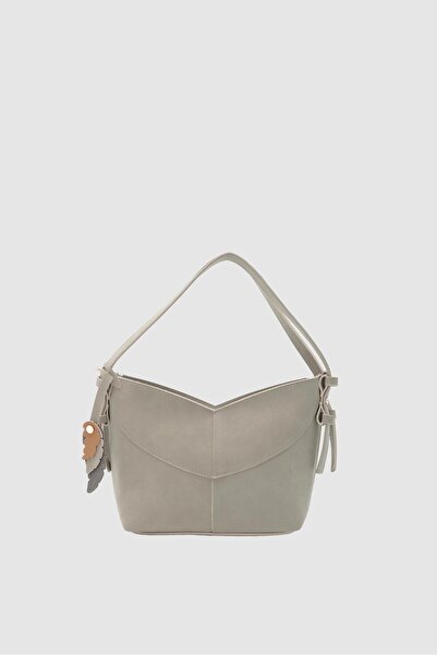 Shule Bags Low Asymmetric Suede Crossbody Bag Mink