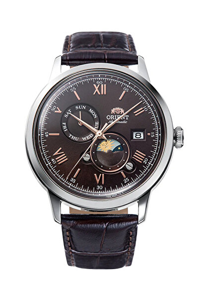 Orient RA‑AK0804R Sun & Moon Classic Automatic Men’s Watch | Brown Dial