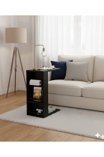 Unisoft Pintya C Tipi Koltuk Yanı Sehpası Dergilikli Laptop Kahve Yan Sehpası...