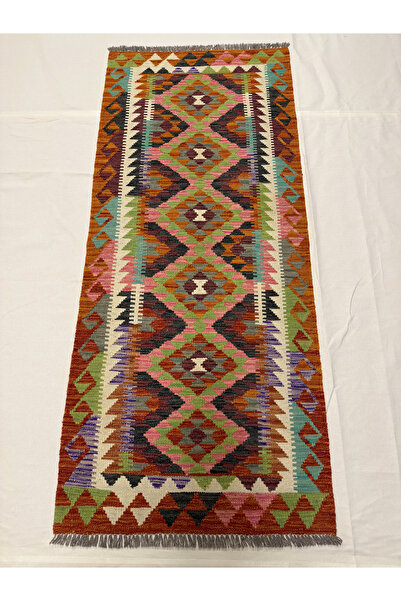 Afgan Halı El Dokuma Afgan Yolluk Kilim 100% Yün Kök Boya Elsanat Eserı ile H...