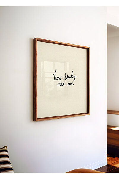 ARTHOUSECOLLECTIVE How Lucky Are We - Square Poster / Love / Typography Colle...