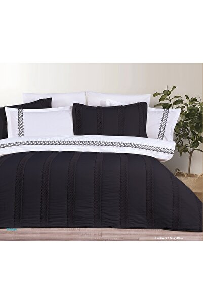 Bella Home 9 Piece Flora Dowry Set – Stylish and Convenient – Navy Blue with ...