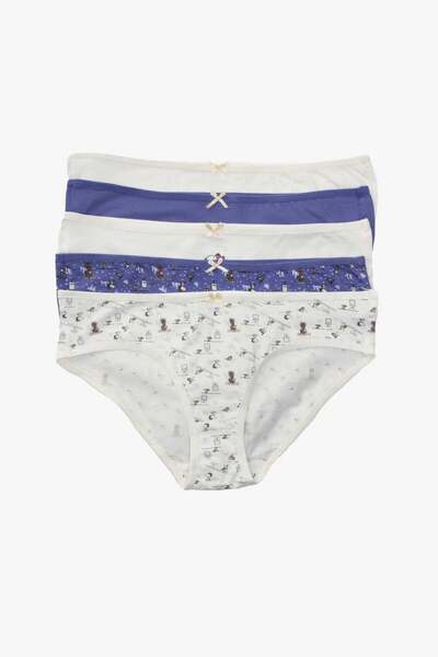 CARINA عبوة من ٥ سراويل داخلية بيكيني ملونة