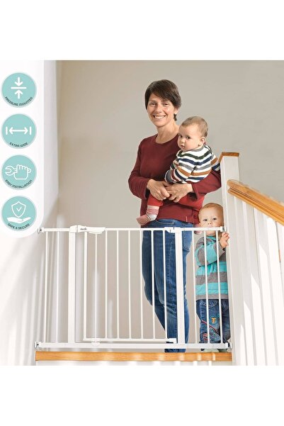 Moon Walk Through Safety Metal Gate for Babies 6-24 Months, Easy Install, Dou...